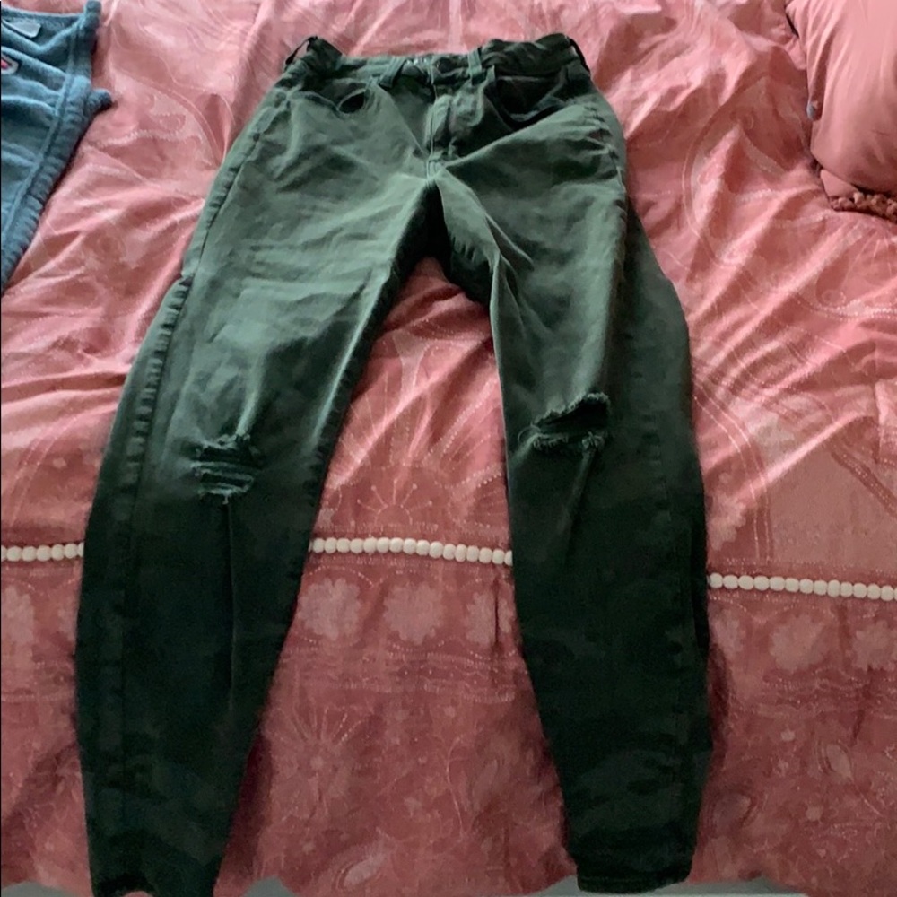 AE camo skinny jeans